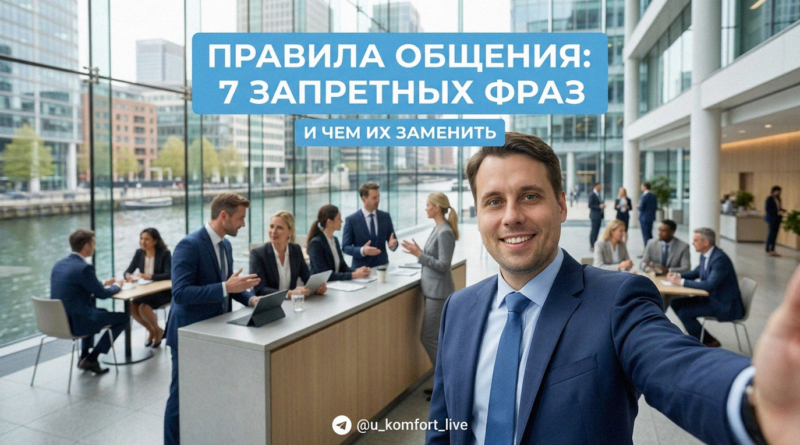 Менеджер разговаривает с клиентом, иллюстрация правил общения и запретных фраз в продажах