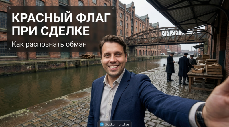 Символ красного флага предупреждающий об обмане при сделке купли-продажи