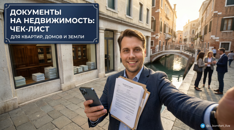 Пакет документов для сделок с недвижимостью: квартирой, домом и земельным участком