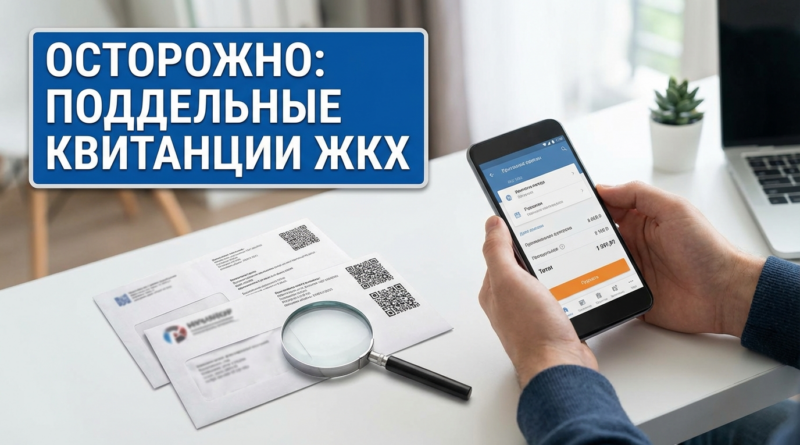 Пример поддельной квитанции ЖКХ и способы распознать мошенничество