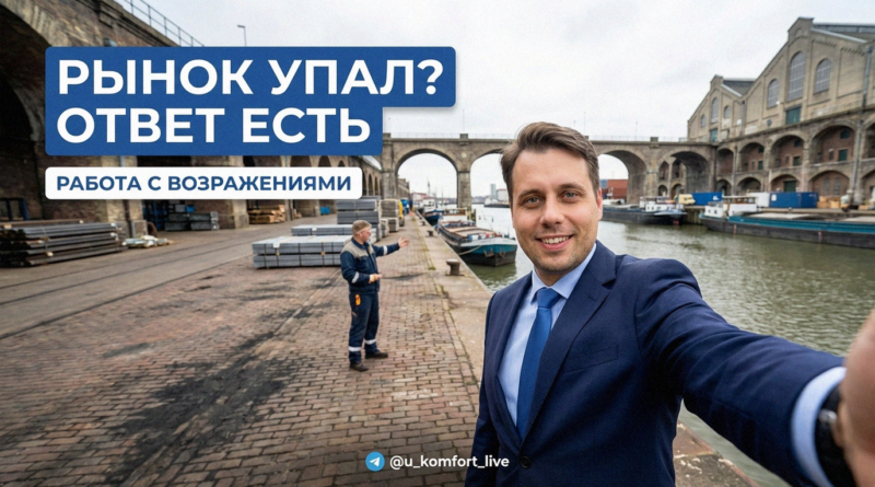 Схема работы с возражениями в продажах и структура ответа на фразу рынок упал