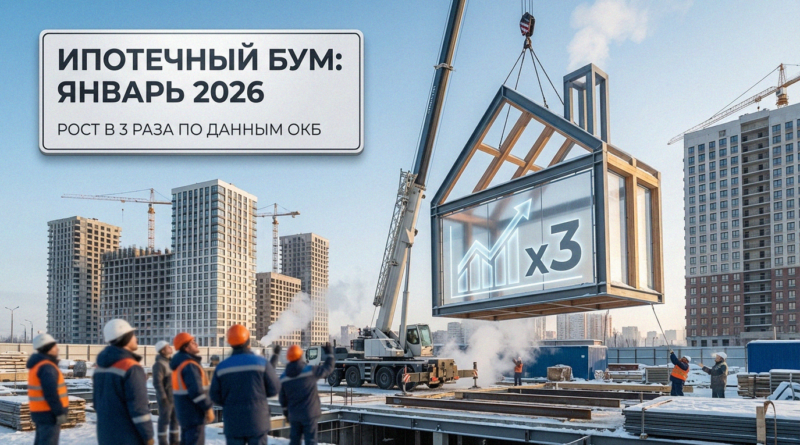График ипотечного кредитования в банках РФ за январь 2026 года данные ОКБ