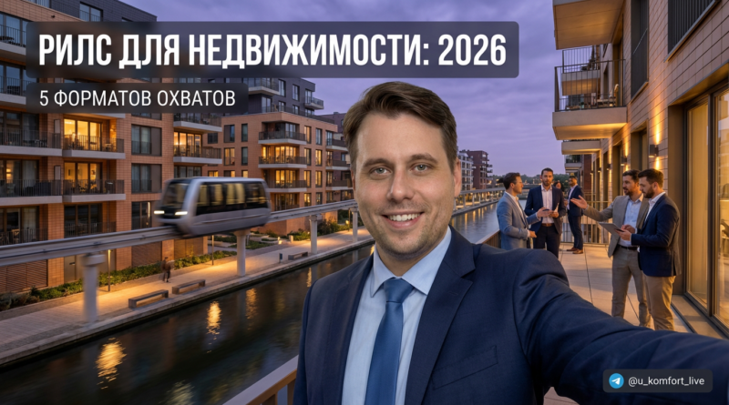Идеи и форматы Reels для продажи недвижимости и охватов в 2026 году