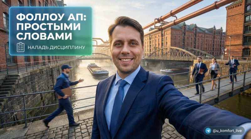 Схема работы фоллоу ап в деловой переписке и продажах