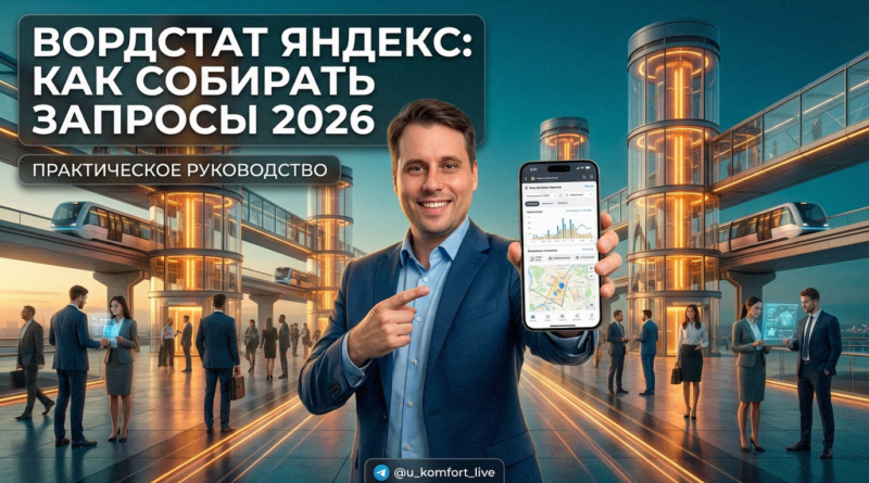 Интерфейс Яндекс Вордстат для сбора ключевых слов и поисковых запросов в 2026 году